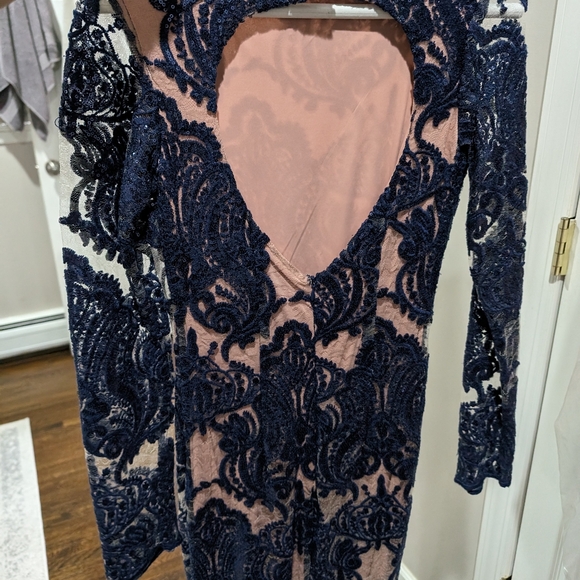 Js collections lace sequin long gown - Picture 2 of 3